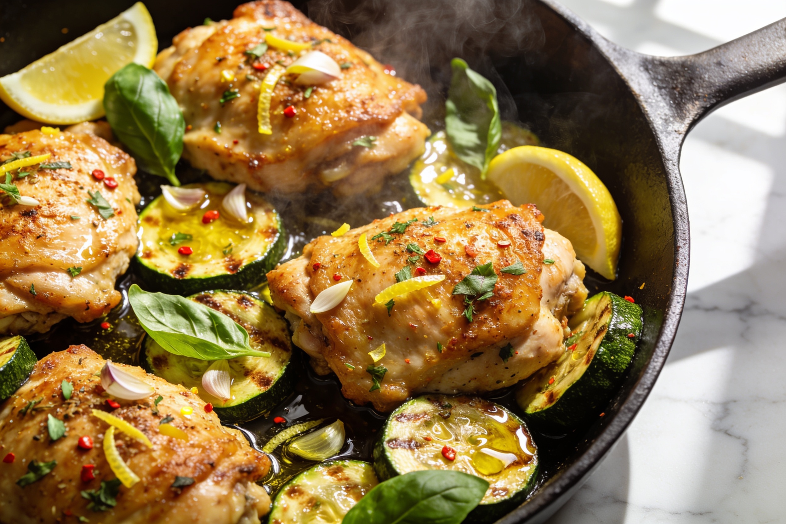 One Pan Italian Chicken & Zucchini