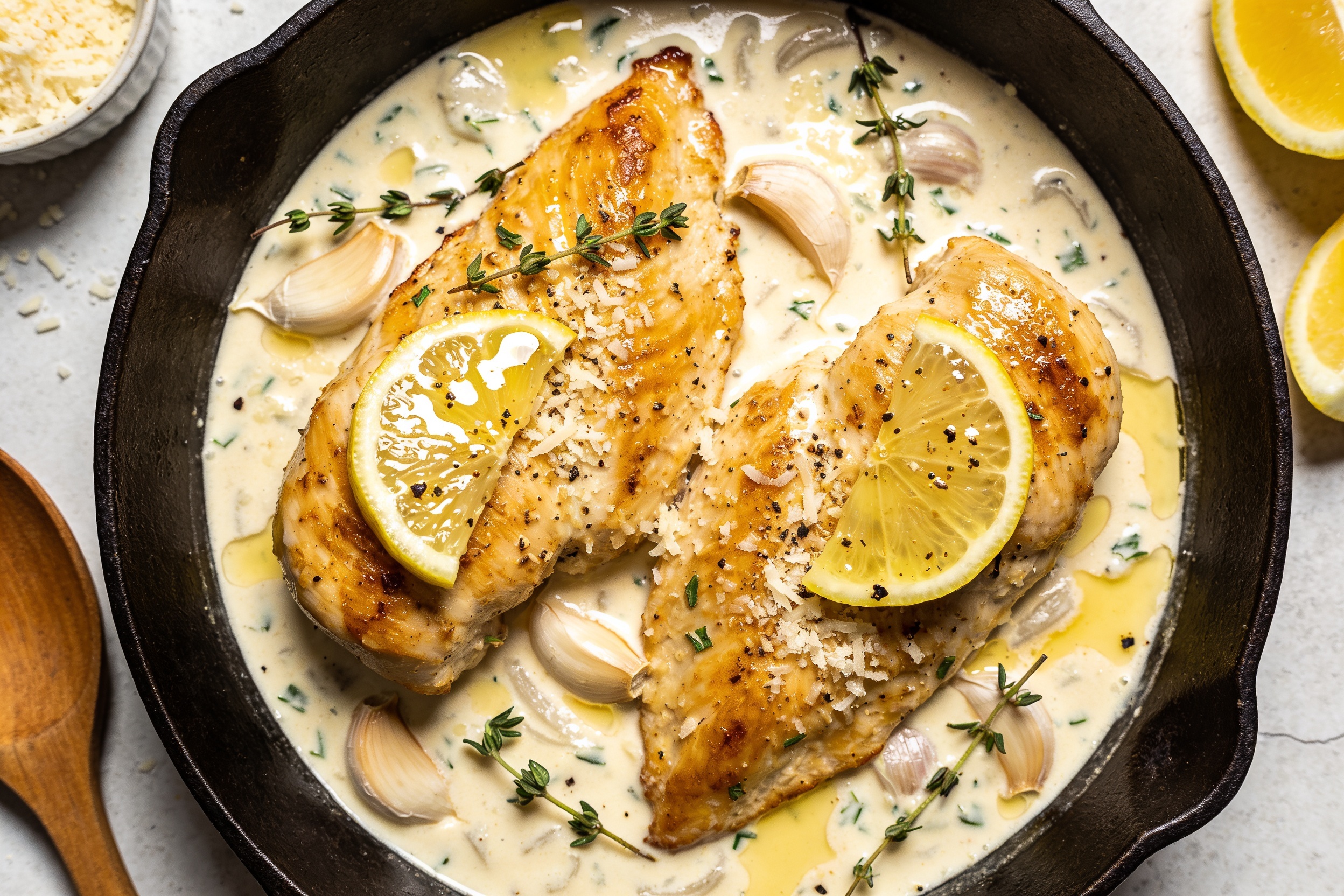 One Pan Creamy Garlic Parmesan Chicken