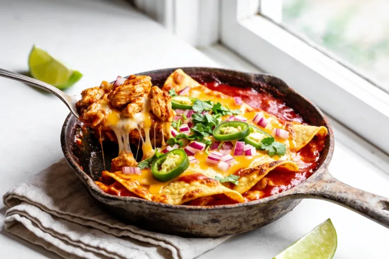 One Pan Chicken Enchilada Bake