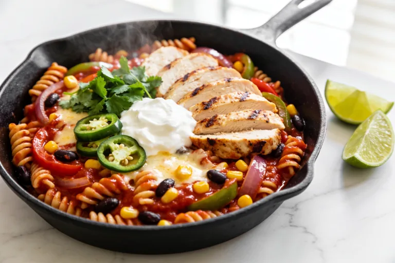 Healthy Chicken Enchilada Pasta
