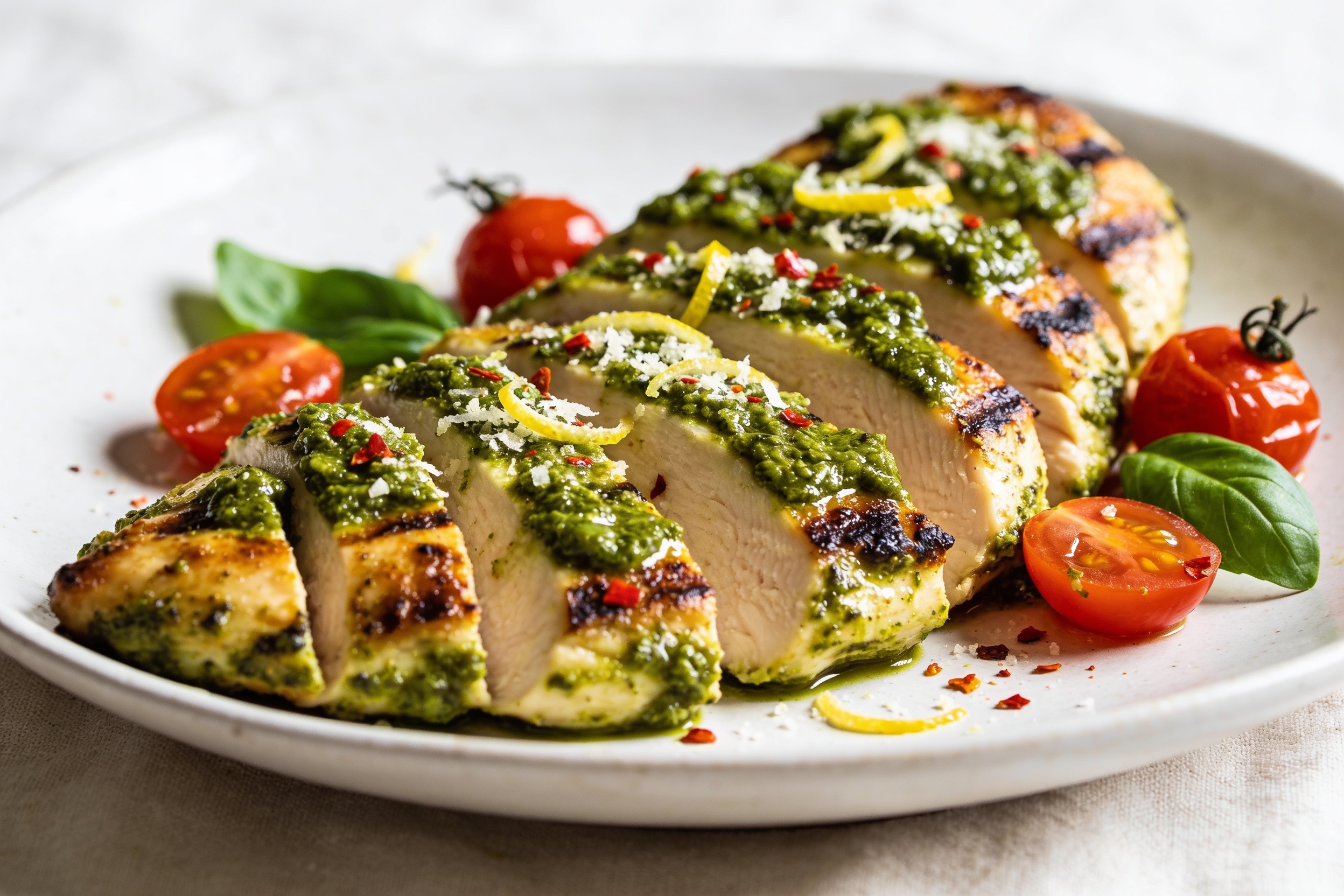 Air Fryer Pesto Chicken