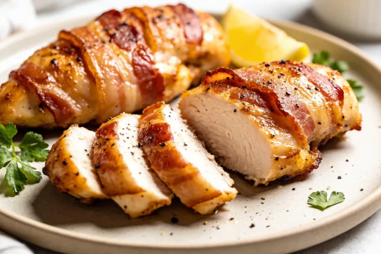 Air Fryer Bacon Wrapped Chicken Breast