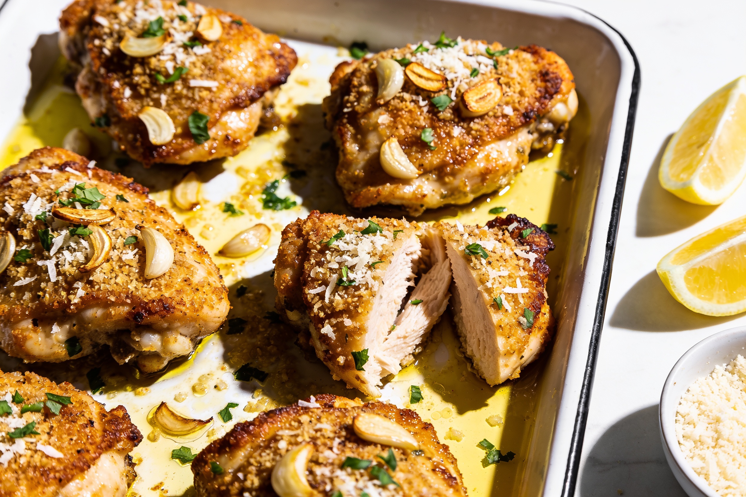 Garlic Parmesan Chicken Thighs