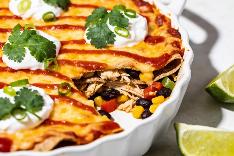 Healthy Chicken Enchilada Casserole