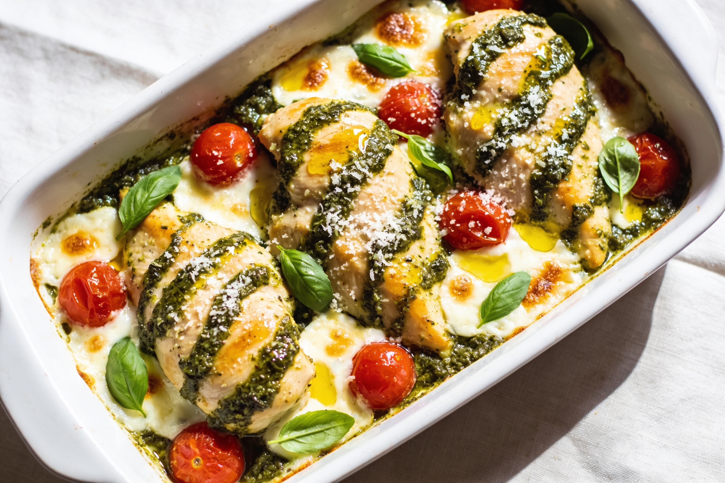 Pesto Chicken Bake
