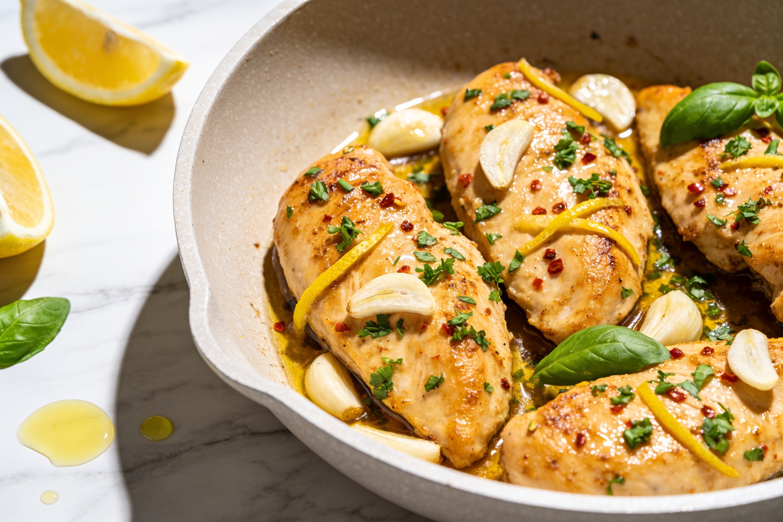 Healthy Chicken Scampi