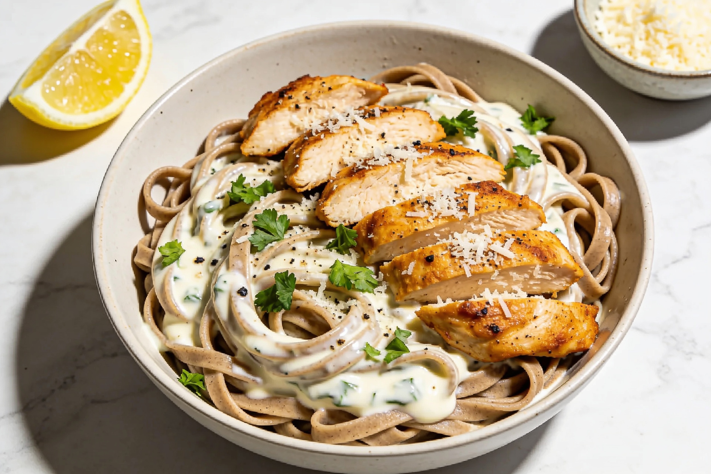 Healthy Chicken Alfredo