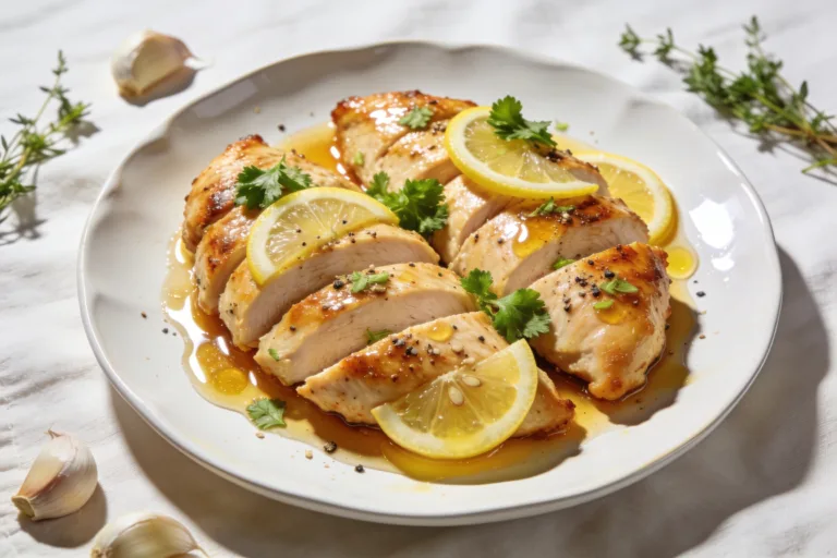 High Protein Lemon Garlic Chicken Breast