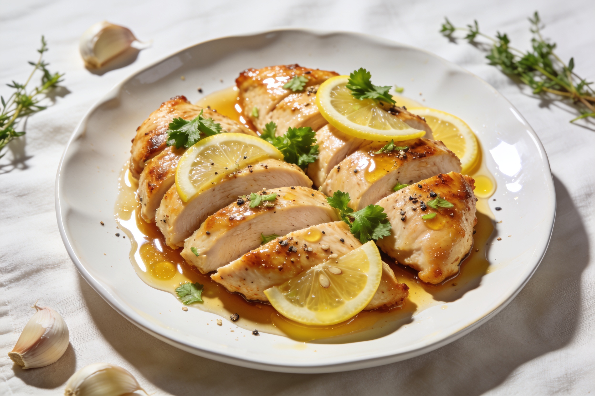 High Protein Lemon Garlic Chicken Breast