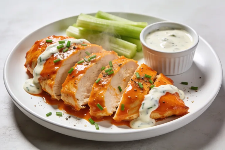 High Protein Buffalo Ranch Chicken Breast