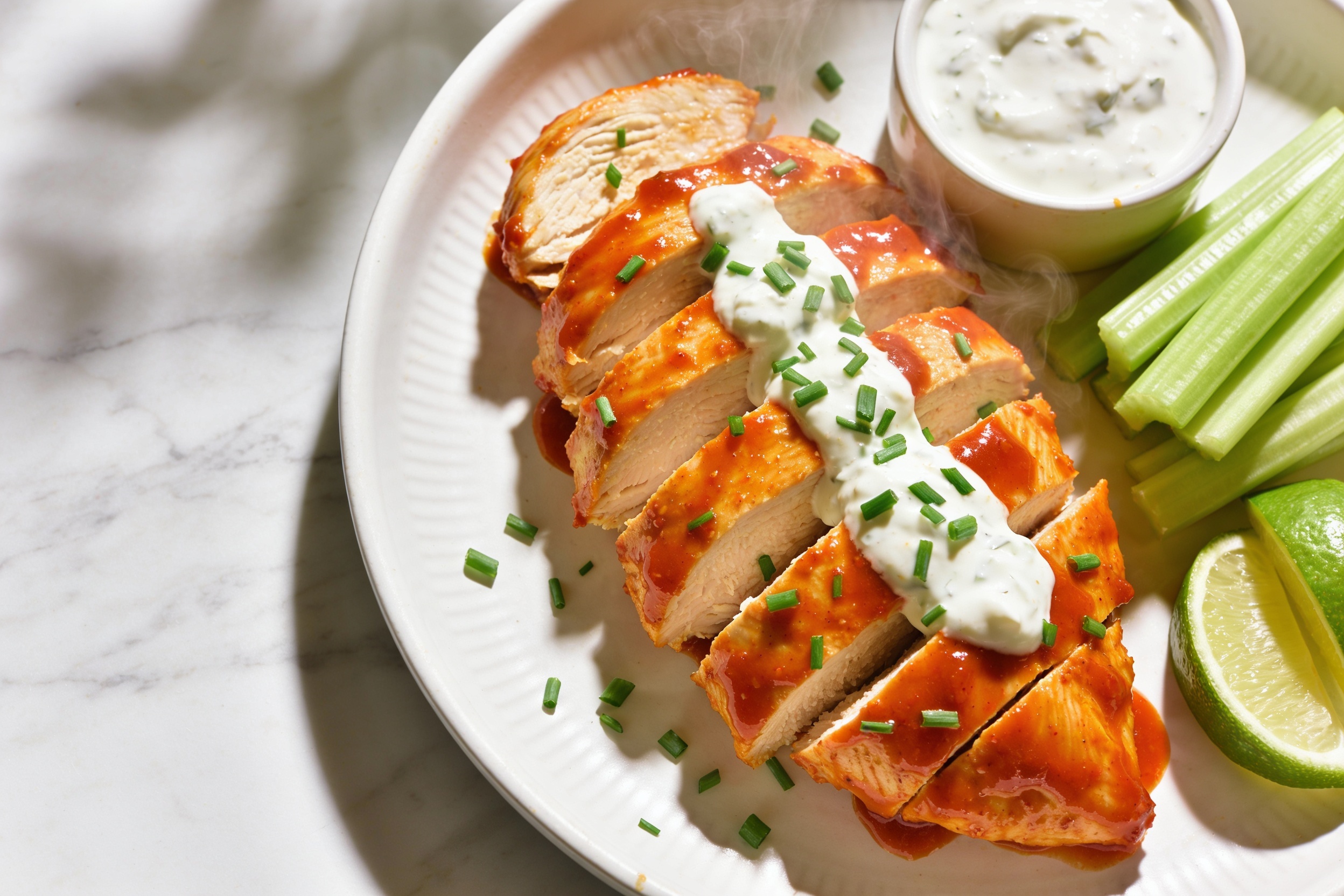 High Protein Buffalo Chicken Breast
