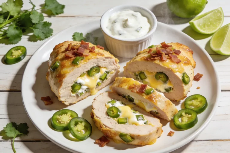 High Protein Jalapeño Popper Chicken Breast