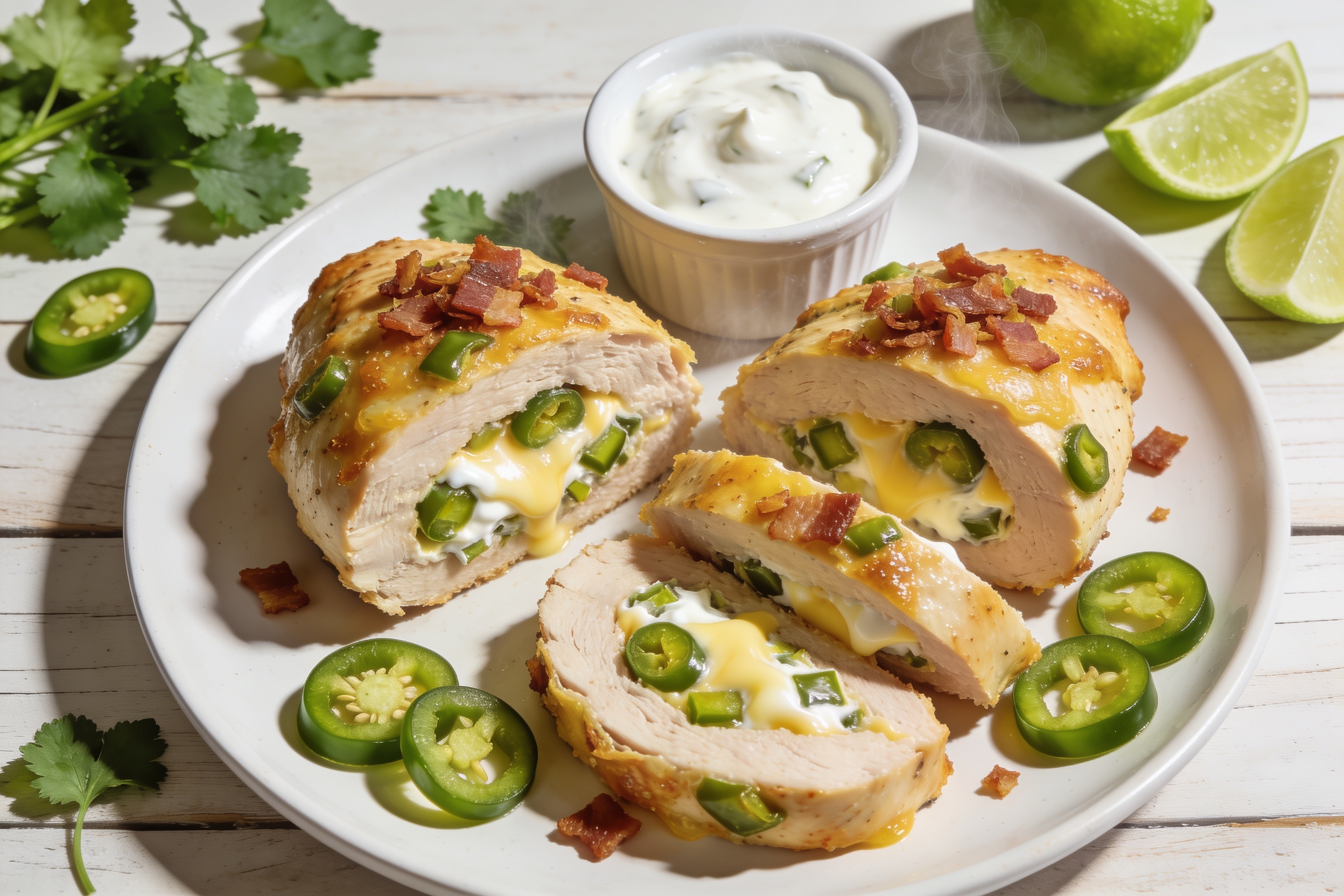 High Protein Jalapeño Popper Chicken Breast