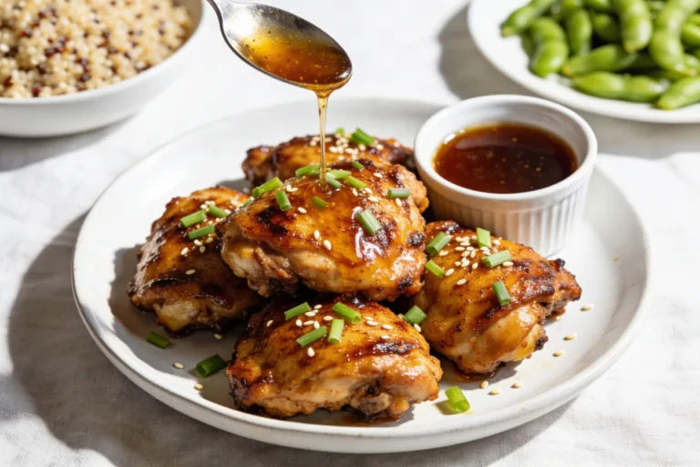 High Protein Honey Garlic Chicken Thighs