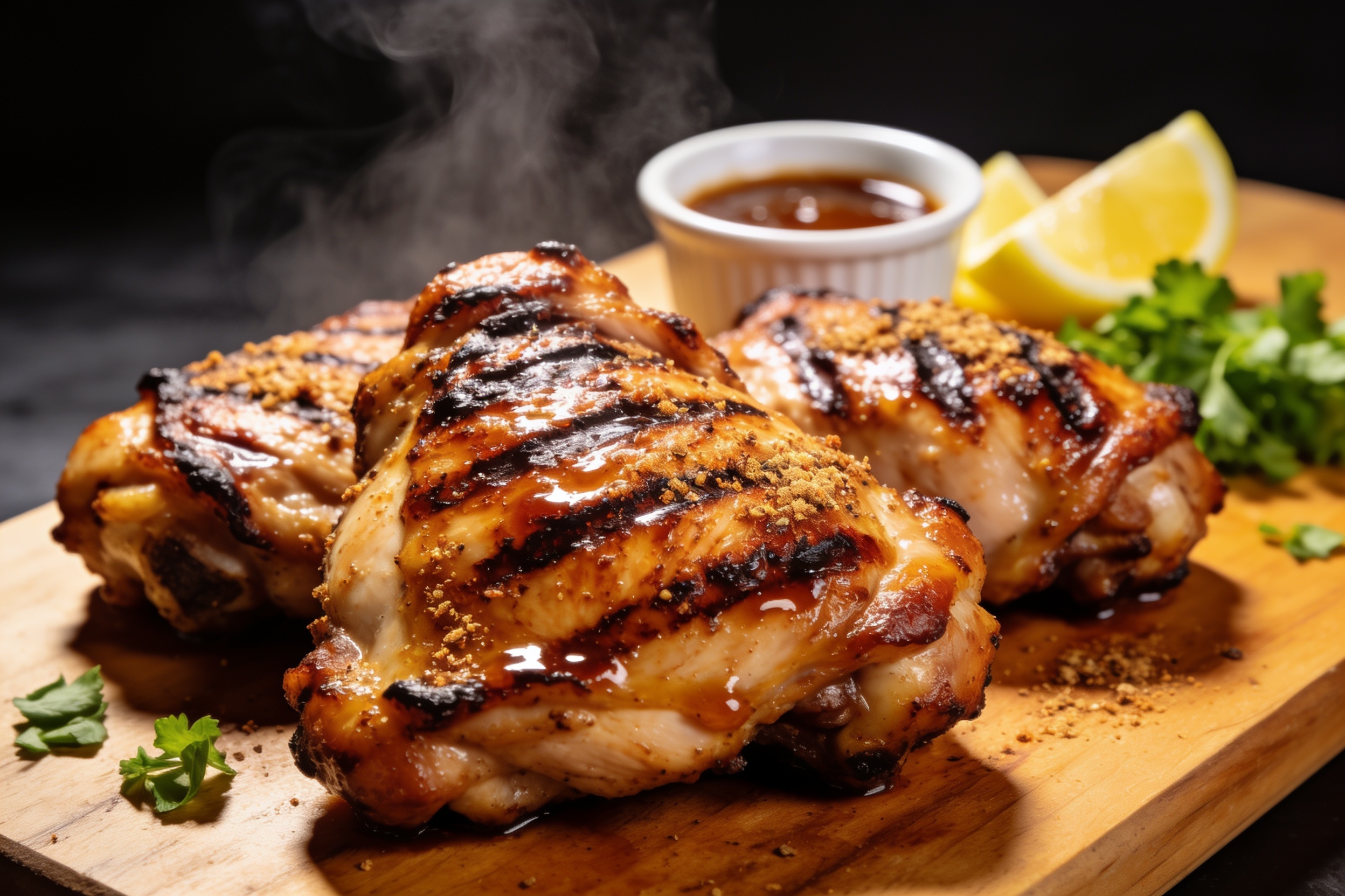 High Protein BBQ Chicken Thighs