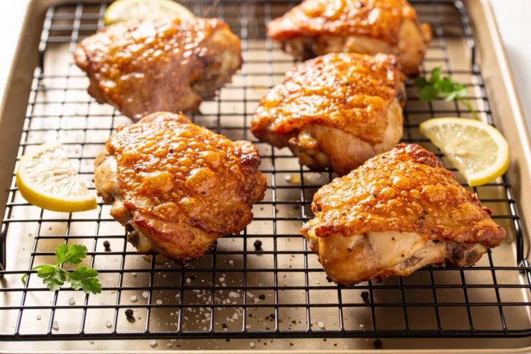 High Protein Crispy Baked Chicken Thighs