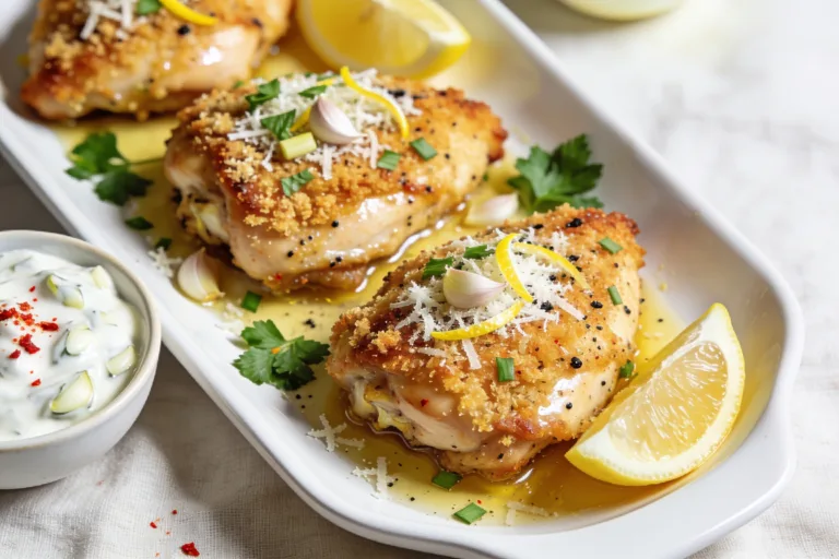 High Protein Garlic Parmesan Chicken Thighs