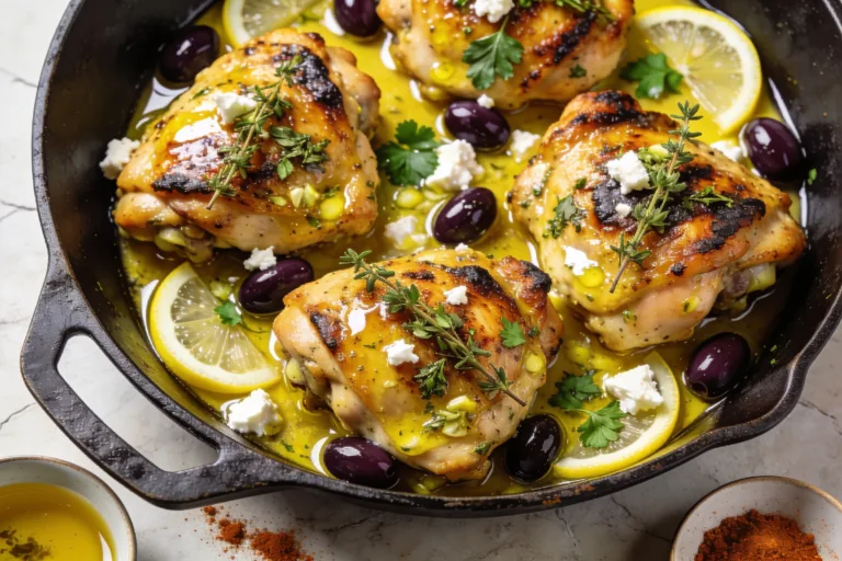 High Protein Mediterranean Chicken Thighs