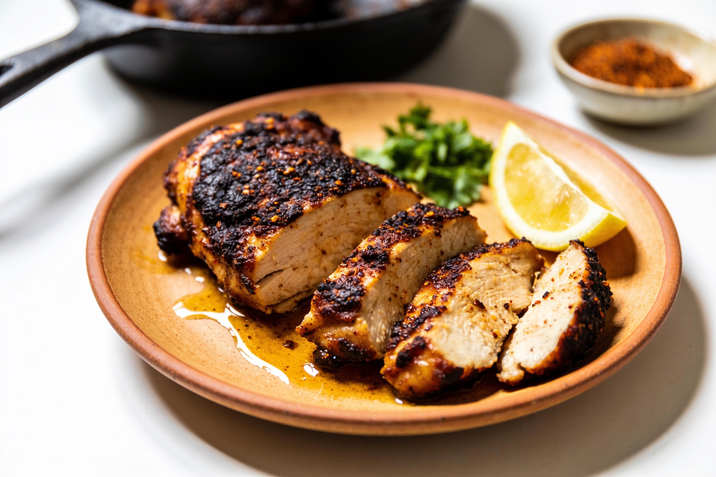 High Protein Blackened Chicken Thighs