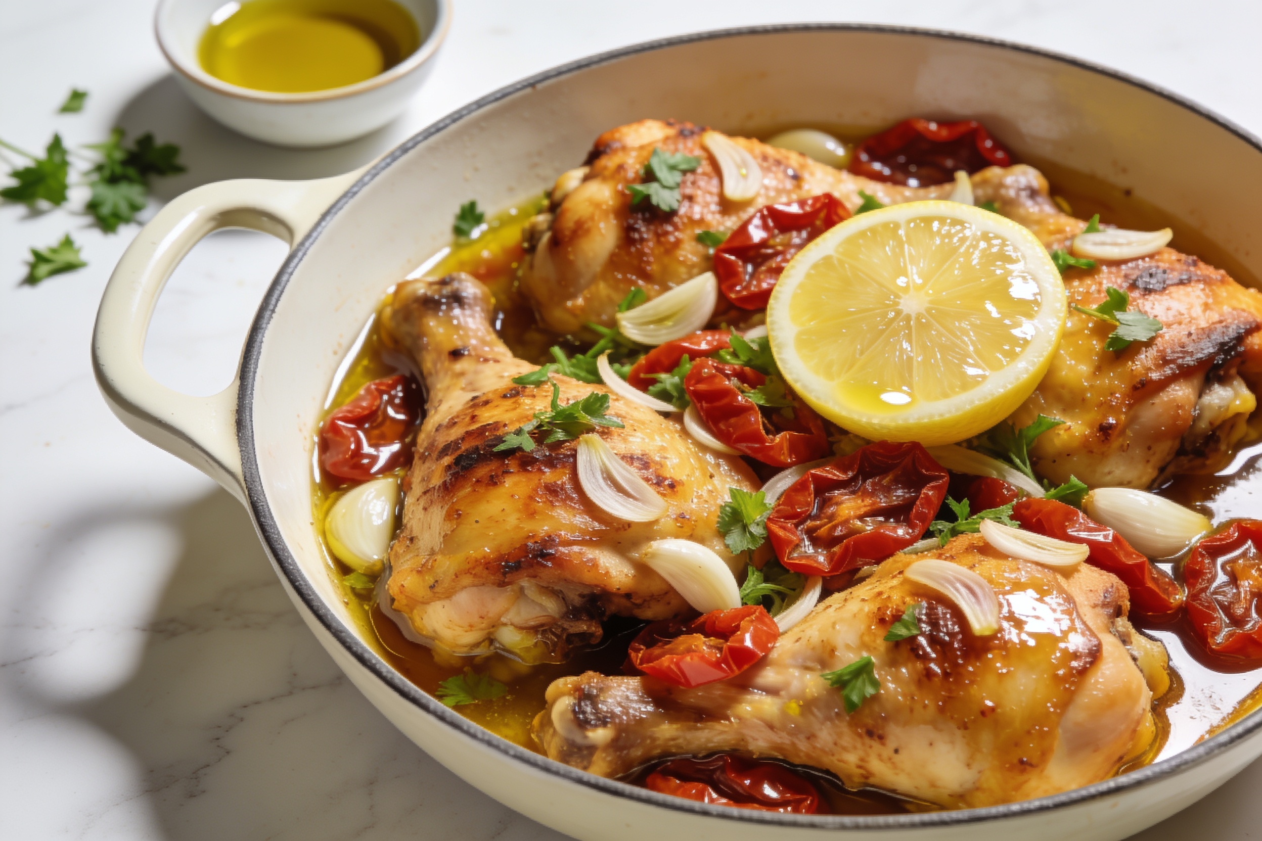 High Protein Sun-Dried Tomato Chicken Thighs