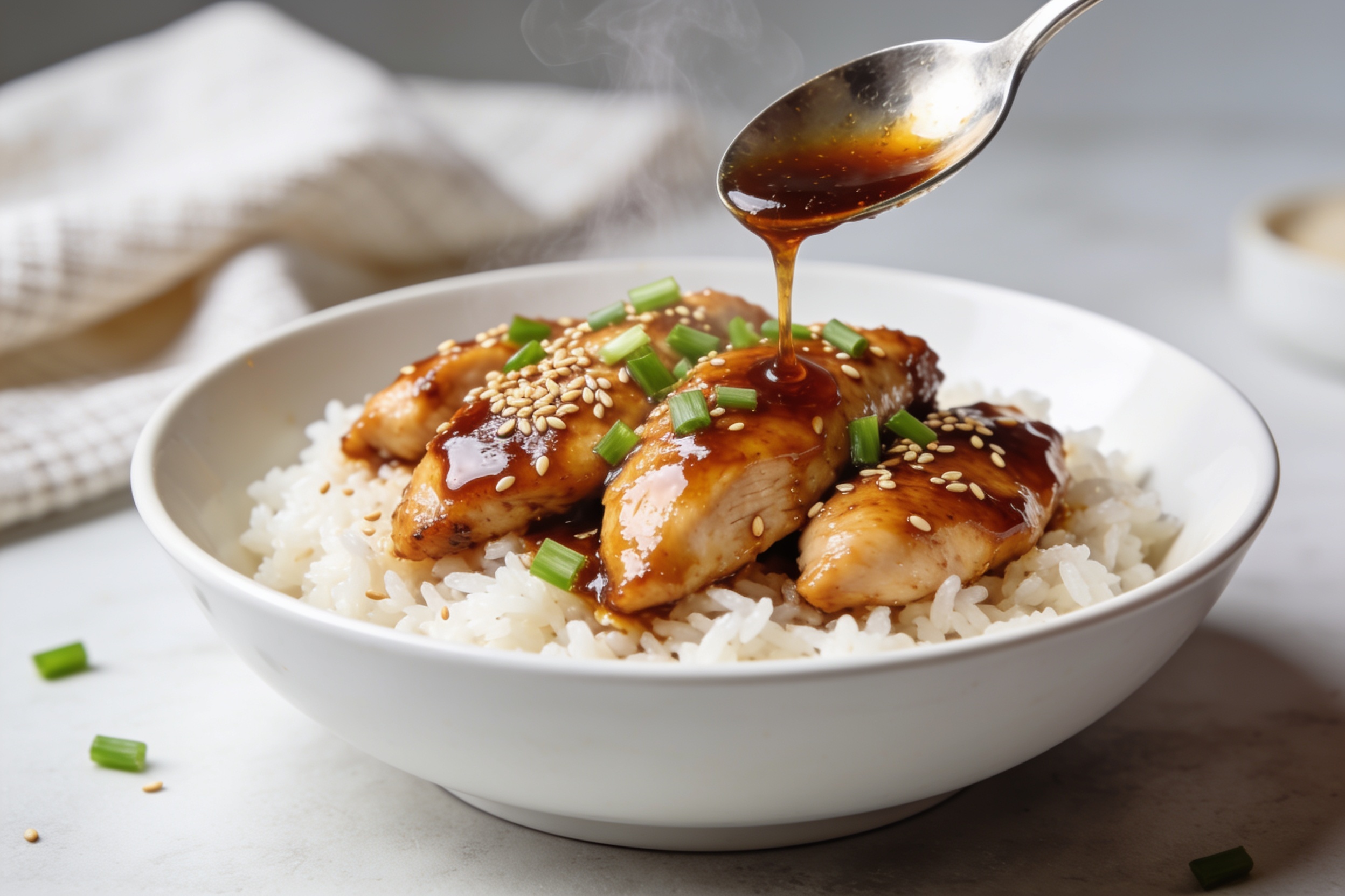 High Protein Crockpot Honey Garlic Chicken