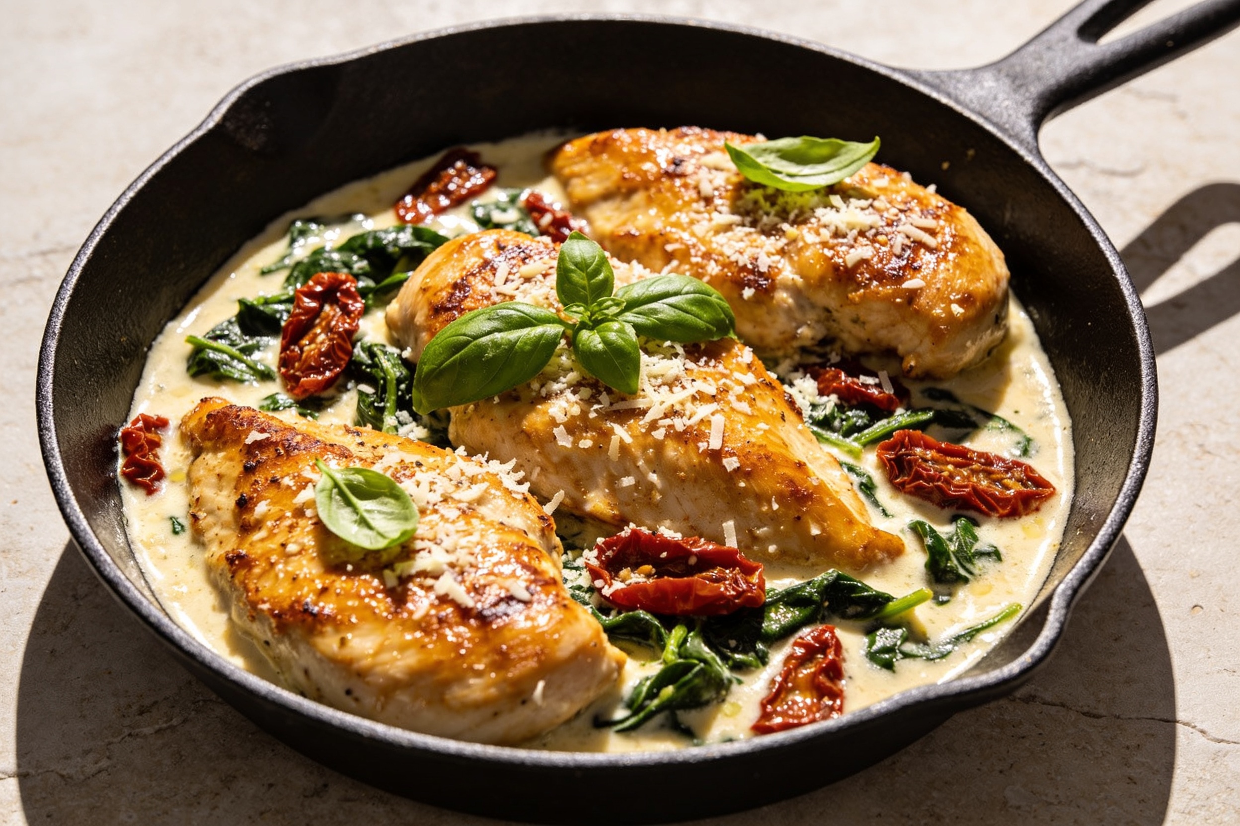 Creamy Tuscan Chicken Skillet
