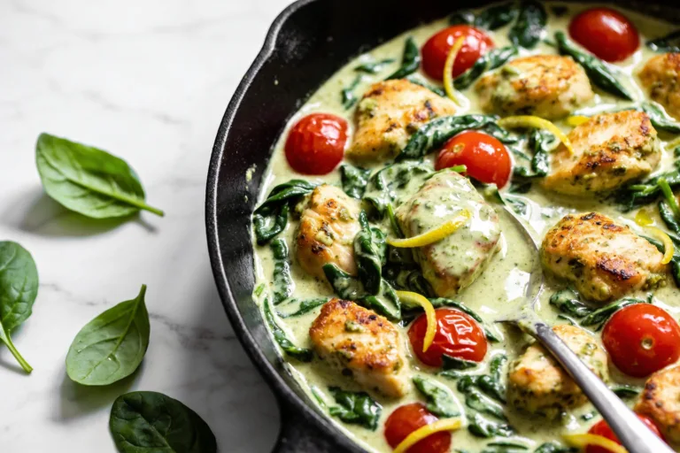 Creamy Pesto Chicken Skillet