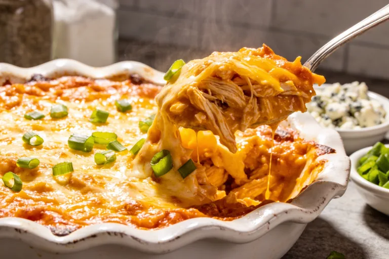 High Protein Buffalo Chicken Casserole