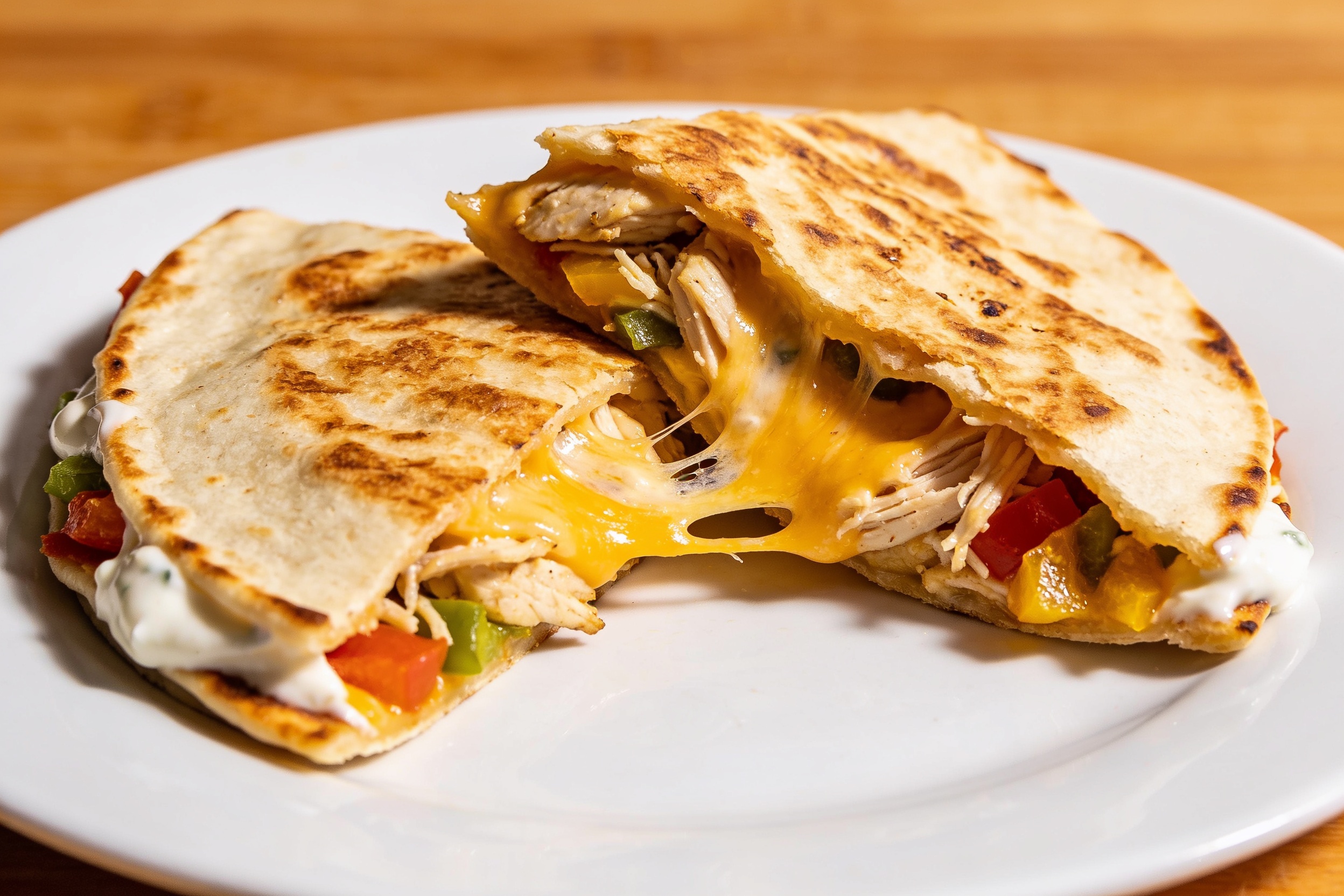 High Protein Rotisserie Chicken Quesadillas