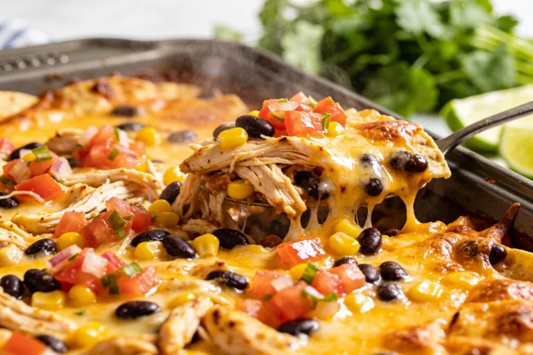 High Protein Rotisserie Chicken Taco Casserole