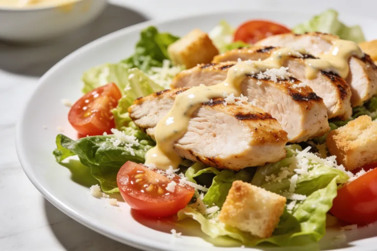 High Protein Grilled Chicken Caesar Salad