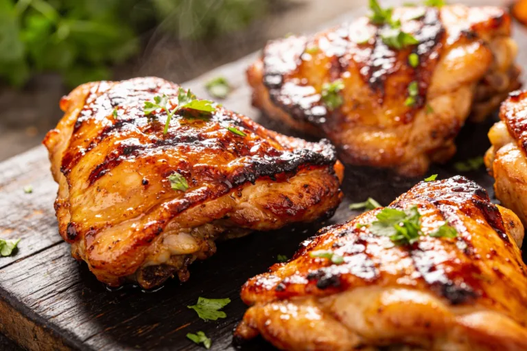 High Protein BBQ Grilled Chicken Thighs
