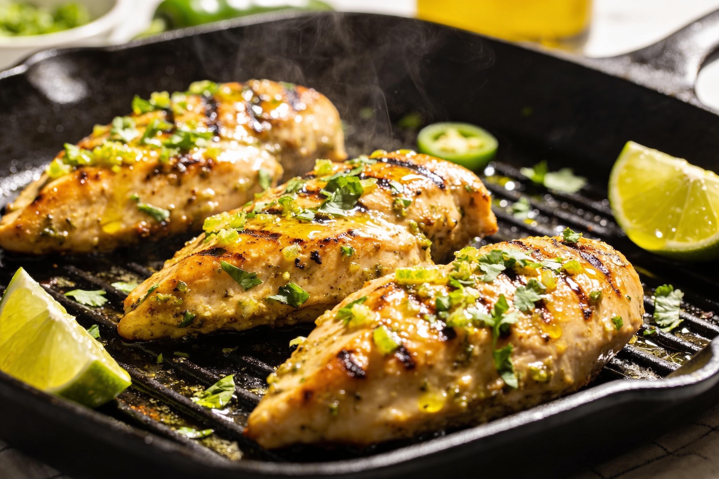 High Protein Cilantro Lime Grilled Chicken