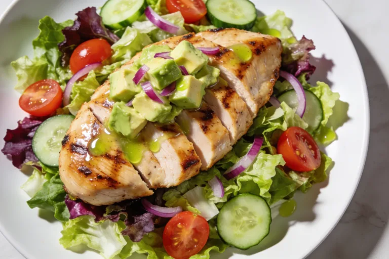 High Protein Grilled Chicken Avocado Salad