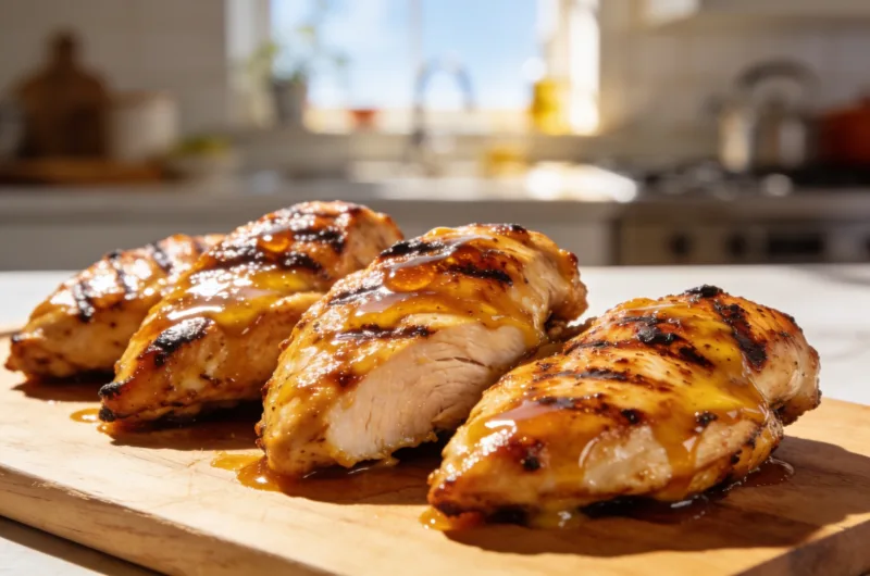 High Protein Honey Mustard Grilled Chicken
