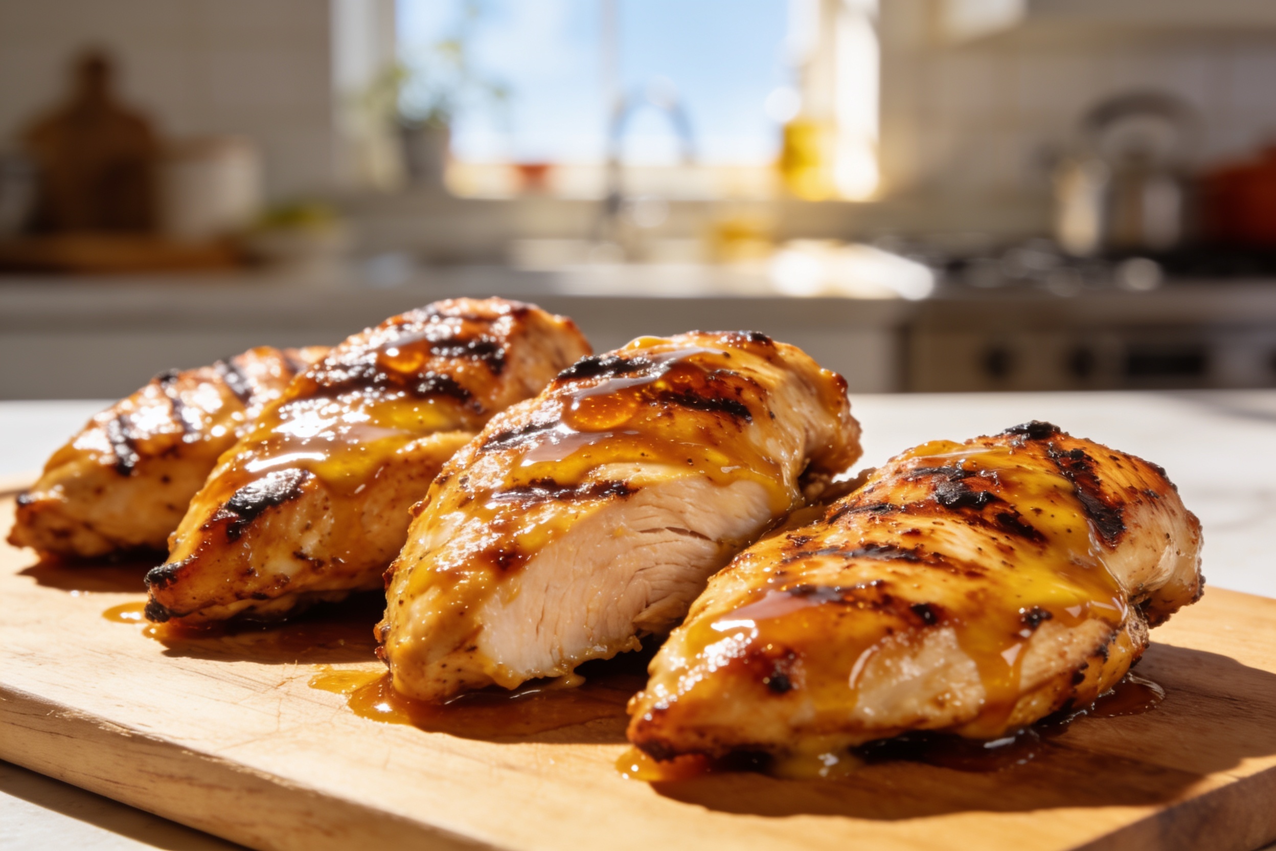 High Protein Honey Mustard Grilled Chicken