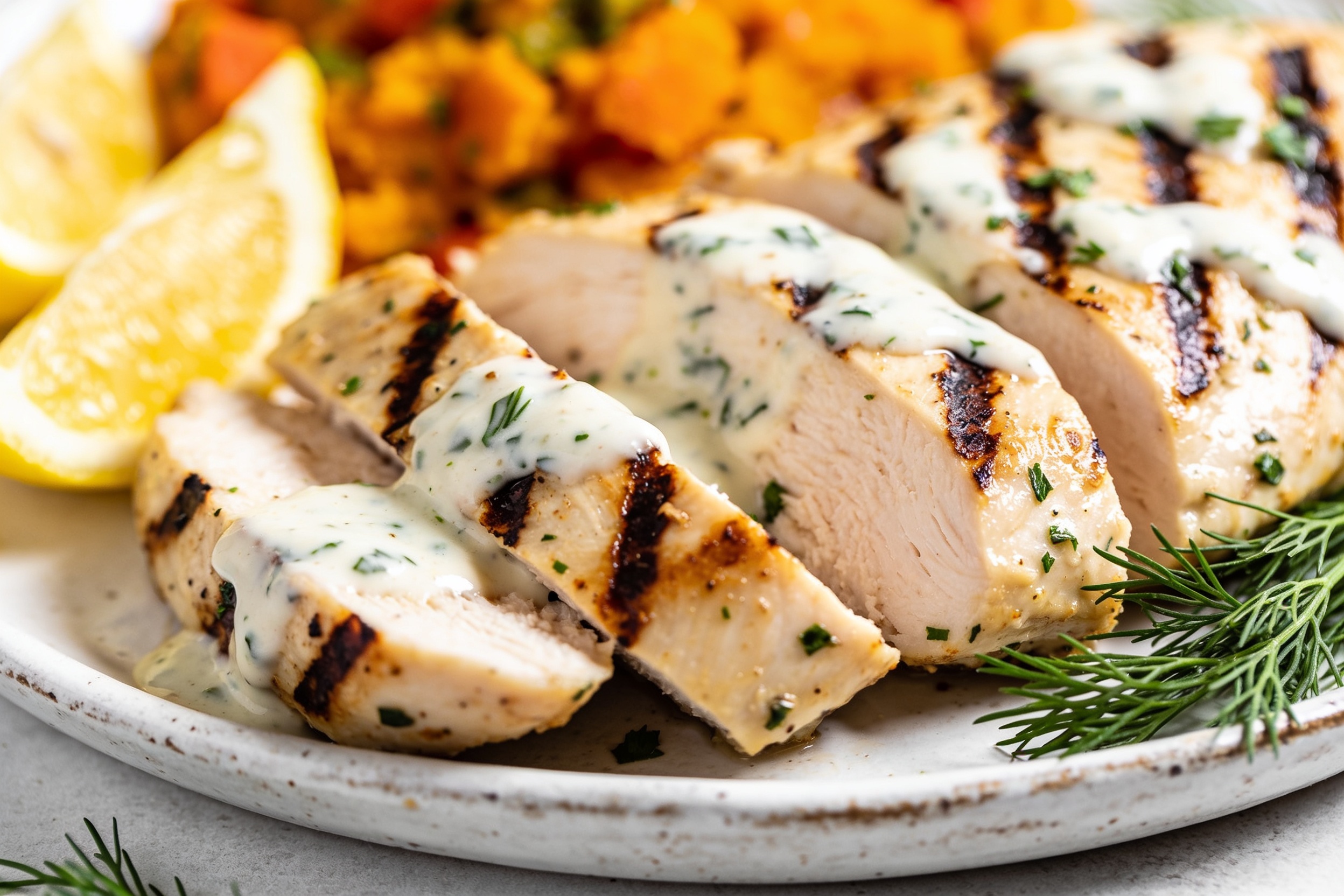 High Protein Ranch Grilled Chicken