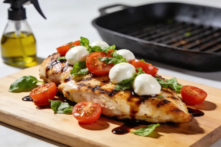 High Protein Caprese Grilled Chicken